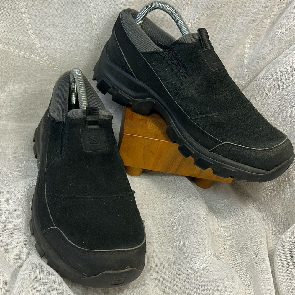 Salomon leather slip on shoes